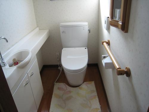 奥行きを広くしたトイレスペース